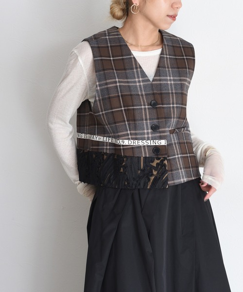ロゴテープチェックベスト Eimee Law│Eimee Law & LHELBIE 公式