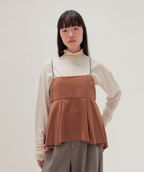 B7 / suede peplum cami blouse(スエードペプラムキャミブラウス)
