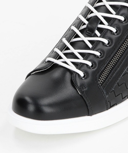 HIDEAWAYS NICOLE(ハイダウェイニコル)の「サイドイントレスニーカー(スニーカー・メンズ・ブラック/オフホワイト・26.5cm/27.5cm/25.5cm)」の4枚目の写真