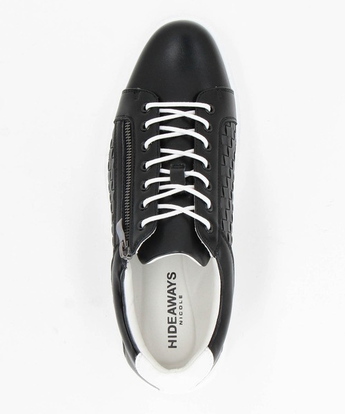 HIDEAWAYS NICOLE(ハイダウェイニコル)の「サイドイントレスニーカー(スニーカー・メンズ・ブラック/オフホワイト・26.5cm/27.5cm/25.5cm)」の6枚目の写真