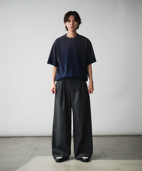 Adoon plain（アドーンプレーン）の「Vintage-like Studded T-Shirt / ヴィンテージライクスタッズTシャツ（Tシャツ/カットソー・メンズ・オフホワイト/ネイビー/ブラック/ブラウン/レッド系その他・MEDIUM/LARGE）」の22枚目の写真