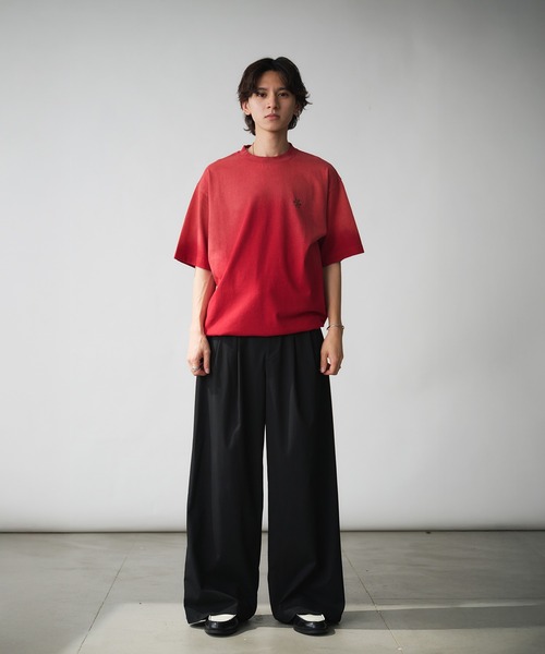 Adoon plain（アドーンプレーン）の「Vintage-like Studded T-Shirt / ヴィンテージライクスタッズTシャツ（Tシャツ/カットソー・メンズ・オフホワイト/ネイビー/ブラック/ブラウン/レッド系その他・MEDIUM/LARGE）」の15枚目の写真