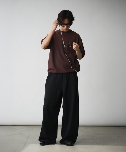 Adoon plain（アドーンプレーン）の「Vintage-like Studded T-Shirt / ヴィンテージライクスタッズTシャツ（Tシャツ/カットソー・メンズ・オフホワイト/ネイビー/ブラック/ブラウン/レッド系その他・MEDIUM/LARGE）」の19枚目の写真