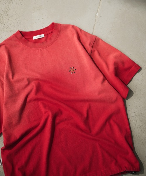 Adoon plain（アドーンプレーン）の「Vintage-like Studded T-Shirt / ヴィンテージライクスタッズTシャツ（Tシャツ/カットソー・メンズ・オフホワイト/ネイビー/ブラック/ブラウン/レッド系その他・MEDIUM/LARGE）」の10枚目の写真