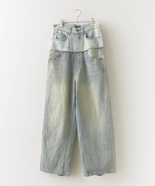 Remake processed four-pocket denim pants/リメイク加工4つポケット