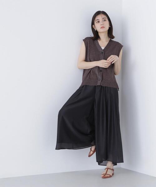 NATURAL BEAUTY BASIC(ナチュラルビューティーベーシック)の「リラクシーフレアパンツ(その他パンツ・レディース・ライトグリーン/ブラック/グレー・SMALL/MEDIUM)」の22枚目の写真