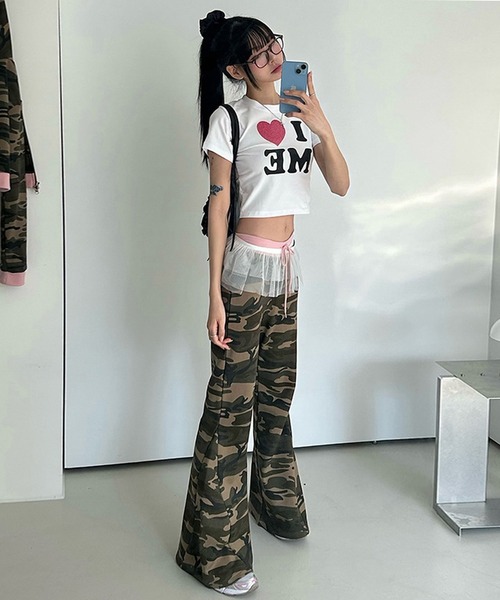 MEMECLE(メメクル)の「【 MEMECLE / メメクル 】I LOVE ME T-shirt アイラブミープリントTシャツ(Tシャツ/カットソー・レディース・ホワイト・S/L/M)」の5枚目の写真