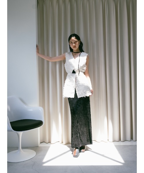 sahara ベロアロングスカート sahara（サハラ）の「Velour Long Skirt/ベロアロングスカート