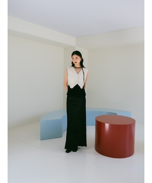 sahara ベロアロングスカート sahara（サハラ）の「Velour Long Skirt/ベロアロングスカート