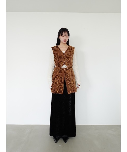 sahara ベロアロングスカート sahara（サハラ）の「Velour Long Skirt/ベロアロングスカート