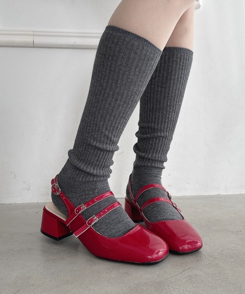 Loueme（ルエム）の「【6色展開】カラーリブハイソックス（ソックス/靴下・レディース・グレー/ブラウン/ホワイト/ブラック/アイボリー/レッド・FREE）」の22枚目の写真