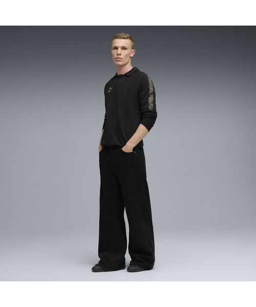 PUMA(プーマ)の「PUMA プーマ メンズ サッカー キング ドリル トップ(ジャージ・メンズ・ブラック×ゴールド・X-LARGE/SMALL/MEDIUM/X-SMALL/LARGE)」の3枚目の写真