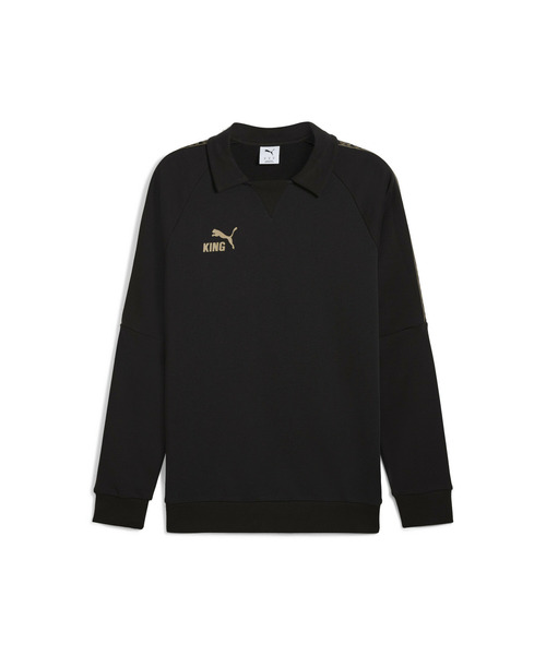 PUMA(プーマ)の「PUMA プーマ メンズ サッカー キング ドリル トップ(ジャージ・メンズ・ブラック×ゴールド・X-LARGE/SMALL/MEDIUM/X-SMALL/LARGE)」の2枚目の写真