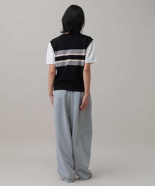 3.3 Field Trip (3.3フィールドトリップ)の「3.3 Field Trip/ボーダーベスト付きTシャツ(Tシャツ/カットソー・レディース・ブラック/グレー/ホワイト・FREE)」の14枚目の写真