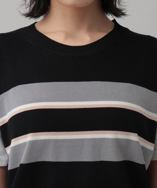3.3 Field Trip (3.3フィールドトリップ)の「3.3 Field Trip/ボーダーベスト付きTシャツ(Tシャツ/カットソー・レディース・ブラック/グレー/ホワイト・FREE)」の8枚目の写真