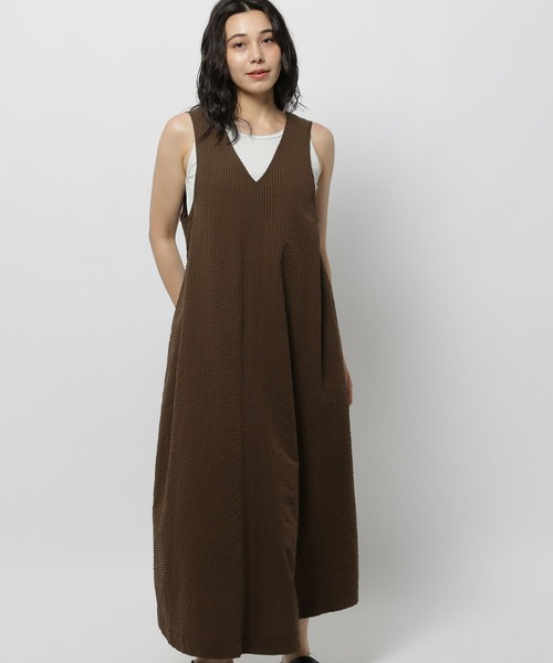 niko and...（ニコアンド）の「ポコポコサマードレス（ドレス・レディース・ブルー/チャコール/ブラウン・FREE）」の2枚目の写真