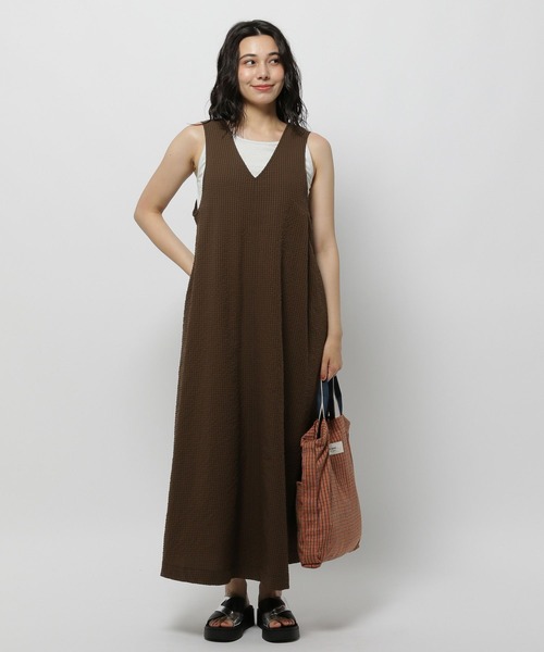 niko and...（ニコアンド）の「ポコポコサマードレス（ドレス・レディース・ブルー/チャコール/ブラウン・FREE）」の7枚目の写真