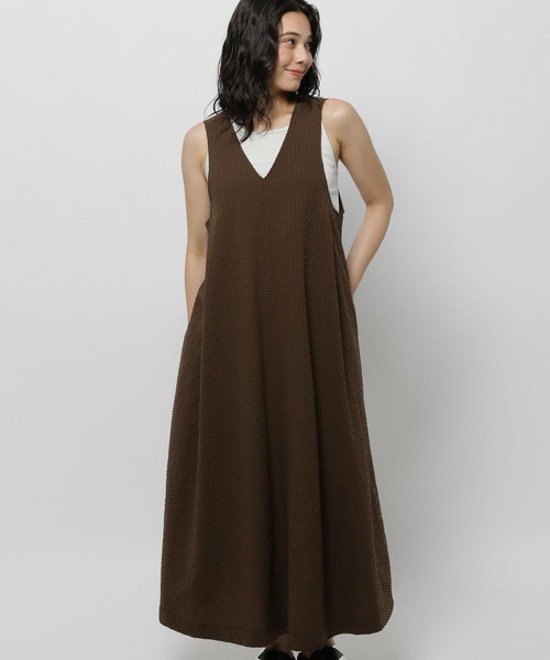 niko and...（ニコアンド）の「ポコポコサマードレス（ドレス・レディース・ブルー/チャコール/ブラウン・FREE）」の9枚目の写真