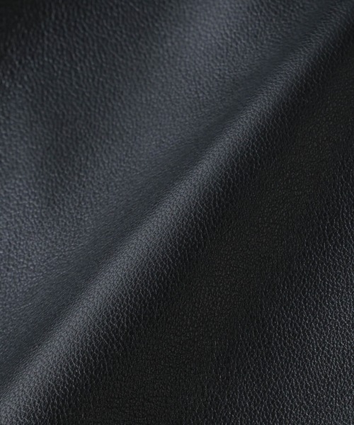 NANO universe（ナノユニバース）の「バンドカラーレザーシングルライダースジャケット（ライダースジャケット・メンズ・ブラック・S/M/L/XL）」の17枚目の写真