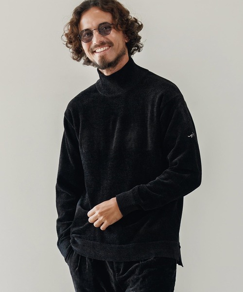 CALL&RESPONSE(コールアンドレスポンス)の「mn3147-シャギー-タートルニット-サイセンタク(ニット/セーター・メンズ・ブラック/ネイビー/グレー・1/2/4/5)」の2枚目の写真