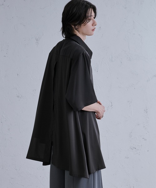 Ellno Loset（エルノロゼット）の「レイヤードメタルチャイナシャツ（シャツ/ブラウス・メンズ・ブラック/ブルーグレー/オフホワイト・SMALL/MEDIUM/LARGE）」の8枚目の写真