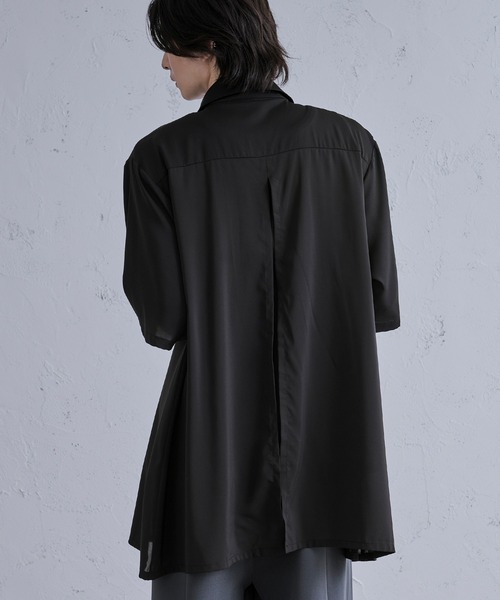 Ellno Loset（エルノロゼット）の「レイヤードメタルチャイナシャツ（シャツ/ブラウス・メンズ・ブラック/ブルーグレー/オフホワイト・SMALL/MEDIUM/LARGE）」の9枚目の写真