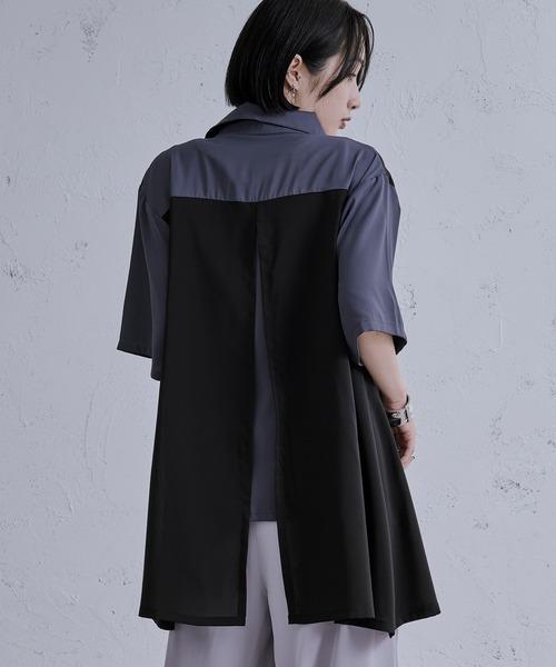 Ellno Loset（エルノロゼット）の「レイヤードメタルチャイナシャツ（シャツ/ブラウス・メンズ・ブラック/ブルーグレー/オフホワイト・SMALL/MEDIUM/LARGE）」の21枚目の写真