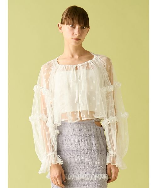 Z842ファーファー オフショルフリルプルオーバー RWNT251026 Amazon