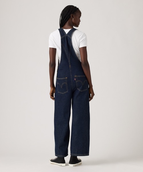 Levi's（リーバイス）の「Levi's/リーバイス BAGGY ハイウエスト オーバーオール ダークインディゴブルー（サロペット/オーバーオール・レディース・ダークインディゴブルー・XS/S/M）」の3枚目の写真