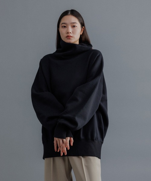 特価★ENFOLD ボリュームスリーブ 変形 プルオーバー スウェット ブラック 特価☆ENFOLD ボリュームスリーブ 変形 プルオーバー スウェット
