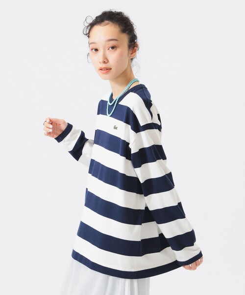 tシャツ 「別注」LACOSTE / ボーダー ロングスリーブ Tシャツ レディース 別注】LACOSTE / ボーダー ロングスリーブ Tシャツ（Tシャツ