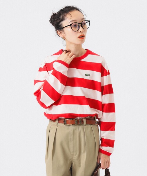 ラコステ beams ボーダー ロングスリーブ Tシャツ ポーカーズ 別注】LACOSTE / ボーダー ロングスリーブ Tシャツ（Tシャツ