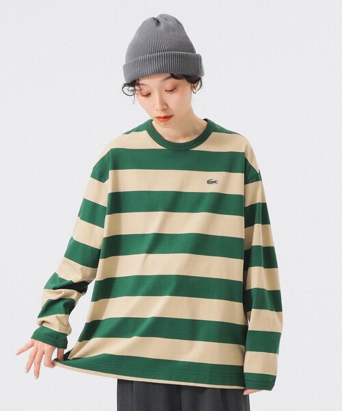ラコステ beams ボーダー ロングスリーブ Tシャツ ポーカーズ 別注】LACOSTE / ボーダー ロングスリーブ Tシャツ（Tシャツ