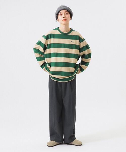 別注】LACOSTE / ボーダー ロングスリーブ Tシャツ（Tシャツ