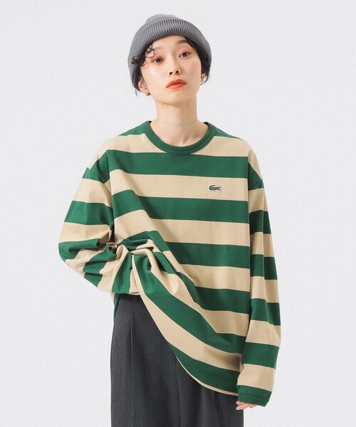 tシャツ 「別注」LACOSTE / ボーダー ロングスリーブ Tシャツ レディース 別注】LACOSTE / ボーダー ロングスリーブ Tシャツ（Tシャツ