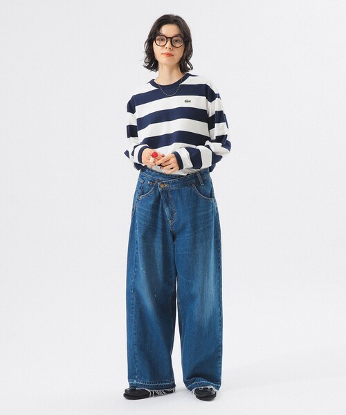 LACOSTE（ラコステ）の「【1/15再値下げ】【別注】LACOSTE / ボーダー ロングスリーブ Tシャツ（Tシャツ/カットソー・レディース・ネイビー/レッド/オリーブ/ブラック・38/36）」の13枚目の写真