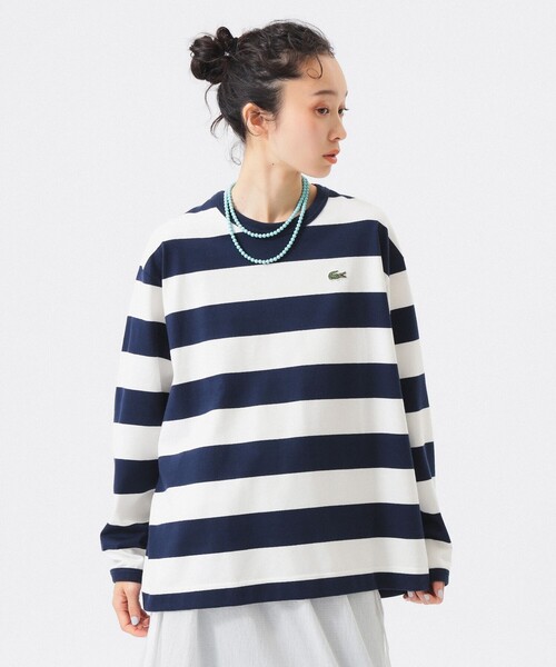 LACOSTE ラコステ　レディース　ボーダー長袖　サイズ40 *新品未使用 別注】LACOSTE / ボーダー ロングスリーブ Tシャツ（Tシャツ