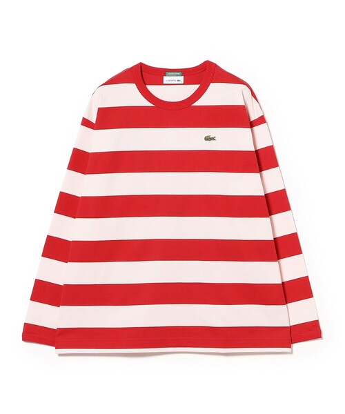 LACOSTE ラコステ　長袖バスクシャツ　ボーダーカットソー ラコステ コットンピケ 長袖 Tシャツ ロンT 日本製 ポロシャツ