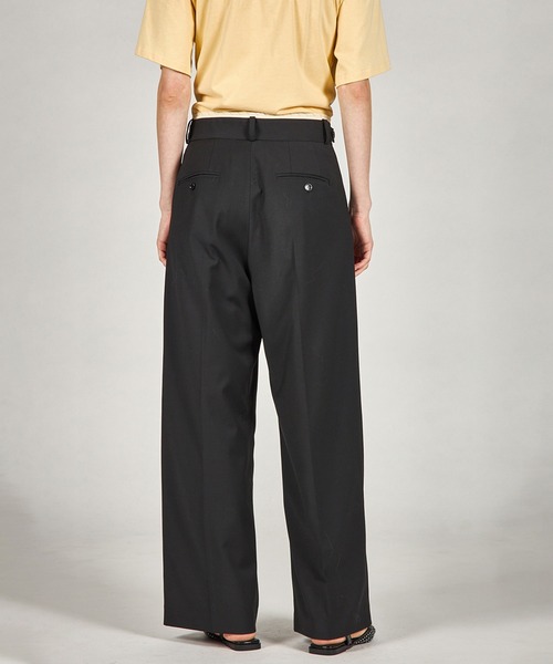 PRANK PROJECT（プランクプロジェクト）の「ウーステッドセンタープレスワイドパンツ / Worsted Center Press Wide Pants（スラックス・レディース・ブラック/チャコールグレー/グレー・38/36）」の16枚目の写真
