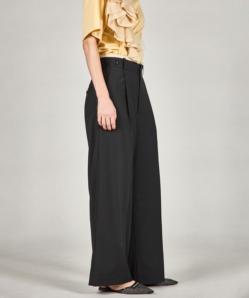 PRANK PROJECT（プランクプロジェクト）の「ウーステッドセンタープレスワイドパンツ / Worsted Center Press Wide Pants（スラックス・レディース・ブラック/チャコールグレー/グレー・38/36）」の17枚目の写真