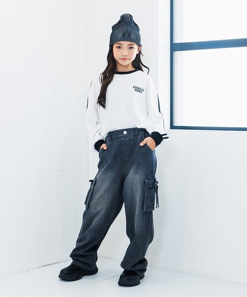 algy（アルジー）の「ハートバックロゴロンT（Tシャツ/カットソー・キッズ・ブラック/ブルー/オフホワイト・XX-SMALL/X-SMALL/MEDIUM/SMALL）」の11枚目の写真