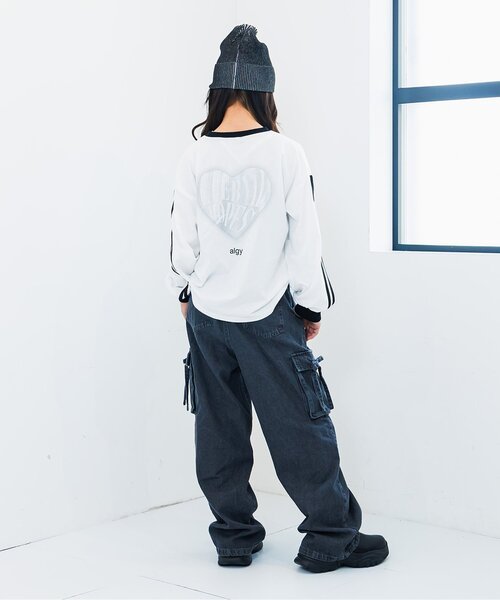 algy（アルジー）の「ハートバックロゴロンT（Tシャツ/カットソー・キッズ・ブラック/ブルー/オフホワイト・XX-SMALL/X-SMALL/MEDIUM/SMALL）」の14枚目の写真