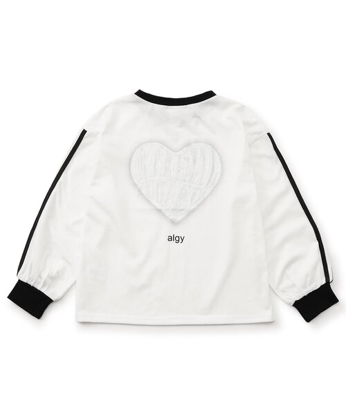 algy（アルジー）の「ハートバックロゴロンT（Tシャツ/カットソー・キッズ・ブラック/ブルー/オフホワイト・XX-SMALL/X-SMALL/MEDIUM/SMALL）」の2枚目の写真