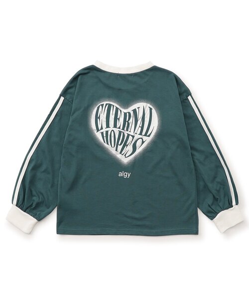 algy（アルジー）の「ハートバックロゴロンT（Tシャツ/カットソー・キッズ・ブラック/ブルー/オフホワイト・XX-SMALL/X-SMALL/MEDIUM/SMALL）」の3枚目の写真