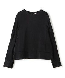 美品 トゥモローランド デプレ 日本製 比翼コットン ショート丈 長袖シャツ 黒 トゥモローランド(TOMORROWLAND) | トップスの通販 - d fashion