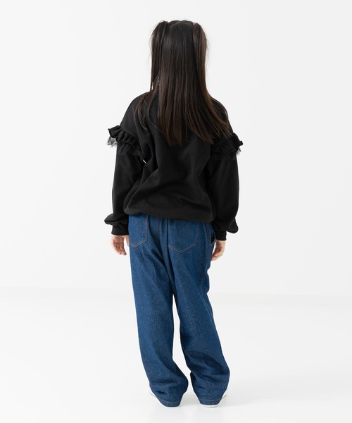 ディズニー〉ミニーマウス/肩フリル裏毛トレーナー（スウェット