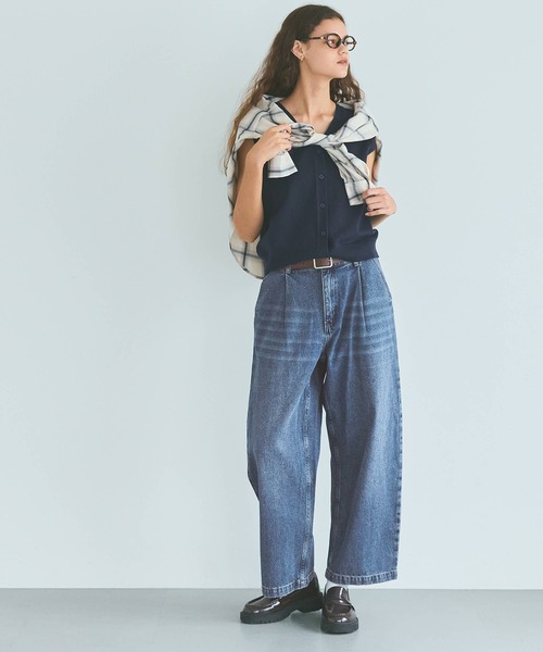 coca(coca)(コカ)の「タックデニムパンツ(デニムパンツ・レディース・ブラック/ブルー・S/M/L)」の14枚目の写真
