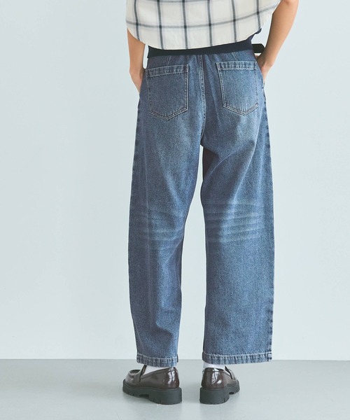 coca(coca)(コカ)の「タックデニムパンツ(デニムパンツ・レディース・ブラック/ブルー・S/M/L)」の12枚目の写真
