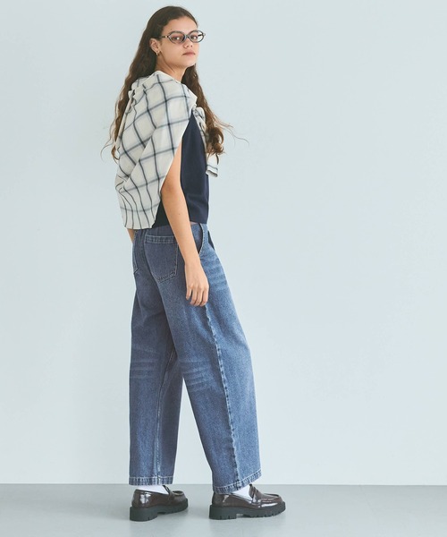 coca(coca)(コカ)の「タックデニムパンツ(デニムパンツ・レディース・ブラック/ブルー・S/M/L)」の13枚目の写真