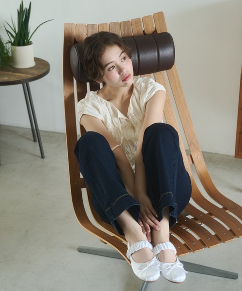 REMOON（リムーン）の「サテンバレエシューズ（ドレスシューズ・レディース・ブラック/ホワイト/ブラウン・SMALL/MEDIUM/LARGE）」の21枚目の写真